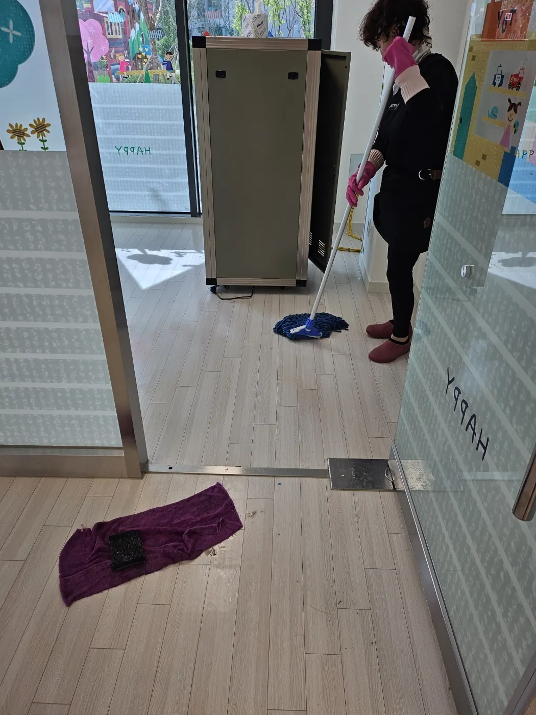 세정 진행 — 내당동 어린이집청소 현장