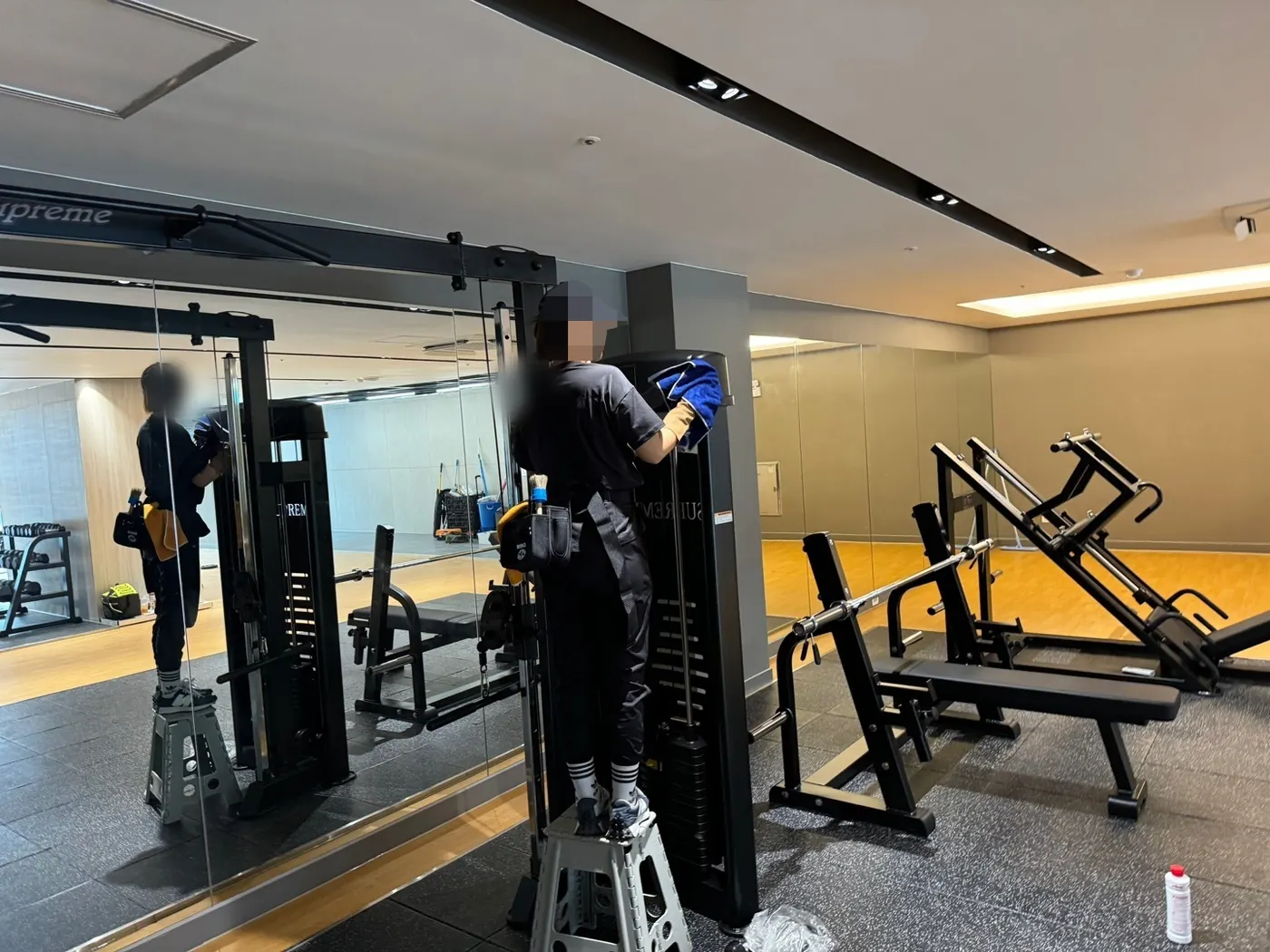 작업 진행 — 달서구 헬스장청소 현장