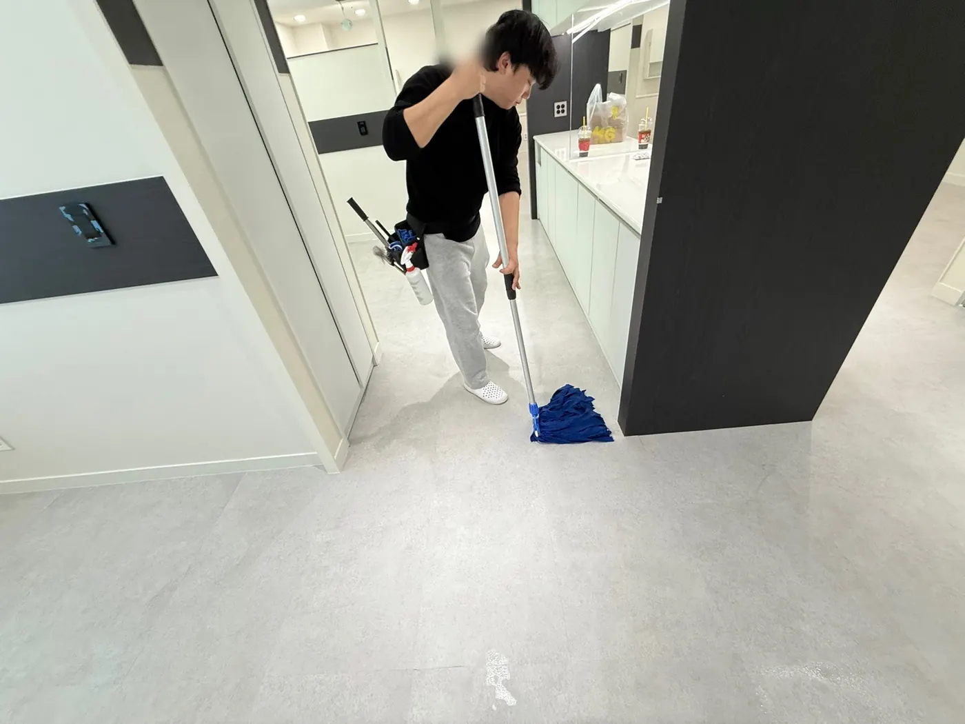 작업 진행 — 달성군 상가청소 현장