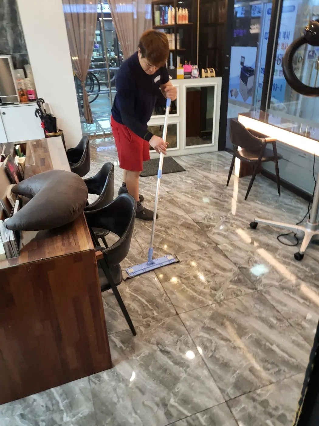 세정 진행 — 수성구 미용실청소 현장
